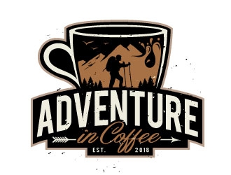 Adventure in Coffee logo design by REDCROW