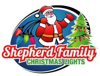 Shepherd Family Christmas Lights logo design by PMG