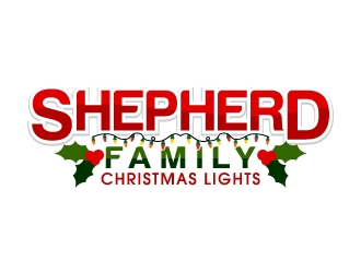 Shepherd Family Christmas Lights logo design by abss