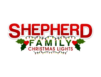Shepherd Family Christmas Lights logo design by abss