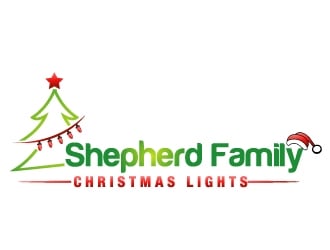 Shepherd Family Christmas Lights logo design by PMG