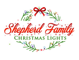 Shepherd Family Christmas Lights logo design by BeDesign