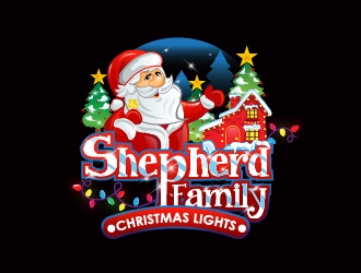 Shepherd Family Christmas Lights logo design by Suvendu