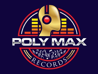 Poly Max Records logo design by MAXR
