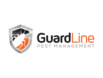 GuardLine pest management logo design by uyoxsoul