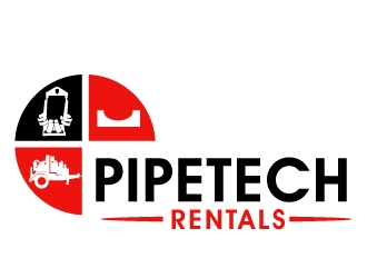 Pipetech Rentals logo design by PMG