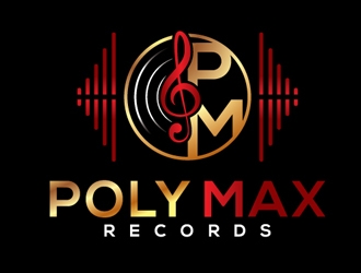 Poly Max Records logo design by logoguy