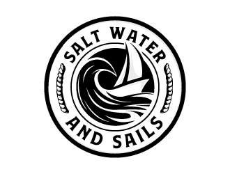 Salt Water and Sails logo design by schiena