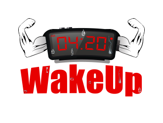0430 WakeUp logo design by BeDesign