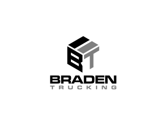 BRADEN TRUCKING  logo design by dewipadi