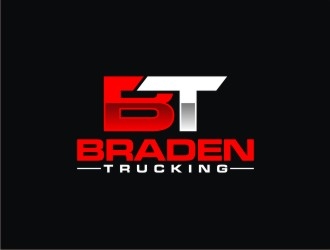 BRADEN TRUCKING  logo design by agil