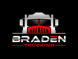 BRADEN TRUCKING  logo design by hidro
