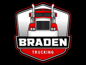 BRADEN TRUCKING  logo design by Optimus