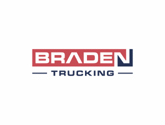 BRADEN TRUCKING  logo design by haidar