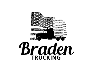 BRADEN TRUCKING  logo design by czars
