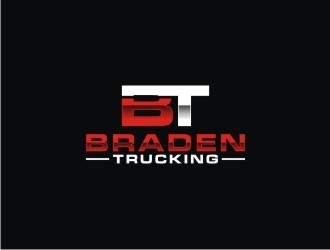 BRADEN TRUCKING  logo design by bricton