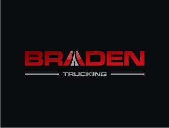 BRADEN TRUCKING  logo design by EkoBooM