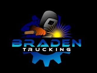 BRADEN TRUCKING  logo design by mckris