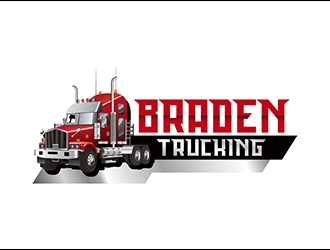 BRADEN TRUCKING  logo design by rikFantastic