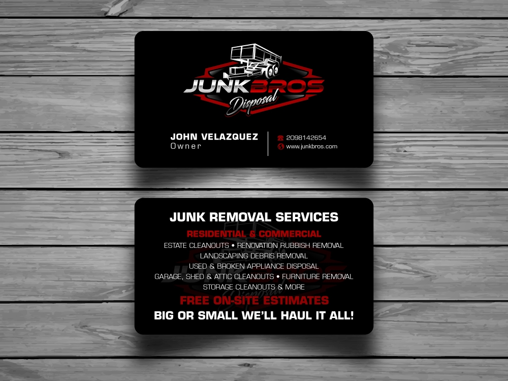JunkBros Disposal logo design by labo