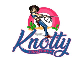 Knotty Halters logo design by DreamLogoDesign