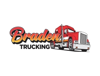 BRADEN TRUCKING  logo design by Royan