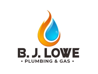 B. J. Lowe Plumbing & Gas logo design by nexgen