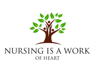 Nursing Is A Work Of Heart logo design by jetzu