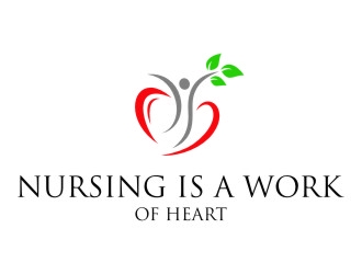 Nursing Is A Work Of Heart logo design by jetzu