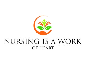 Nursing Is A Work Of Heart logo design by jetzu