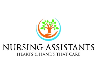 Nursing Assistants: Hearts & Hands That Care logo design by jetzu