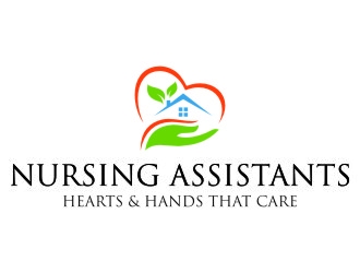 Nursing Assistants: Hearts & Hands That Care logo design by jetzu