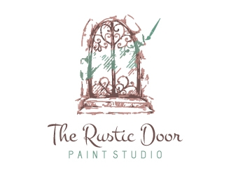 The Rustic Door Paint Studio logo design by savvyartstudio