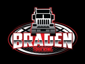 BRADEN TRUCKING  logo design by REDCROW