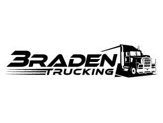 BRADEN TRUCKING  logo design by abss