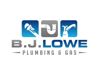 B. J. Lowe Plumbing & Gas logo design by akilis13