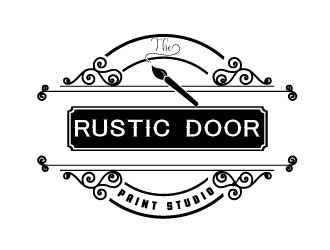 The Rustic Door Paint Studio logo design by REDCROW
