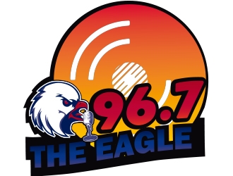 96.7 The Eagle logo design by romano