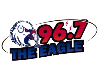 96.7 The Eagle logo design by romano