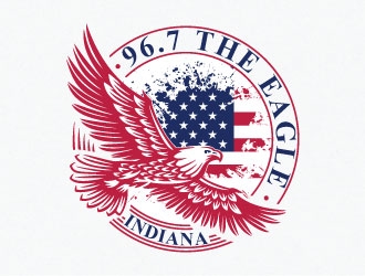 96.7 The Eagle logo design by AYATA