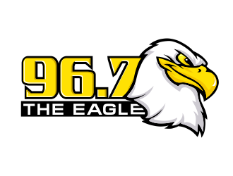 96.7 The Eagle logo design by kopipanas