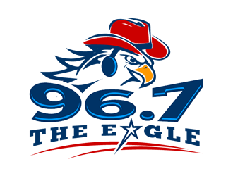 96.7 The Eagle logo design by Coolwanz
