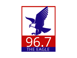 96.7 The Eagle logo design by czars