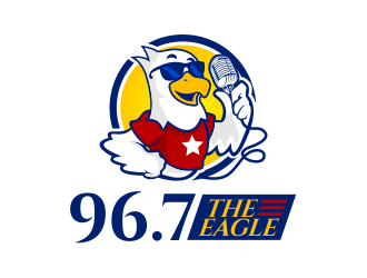 96.7 The Eagle logo design by SmartTaste