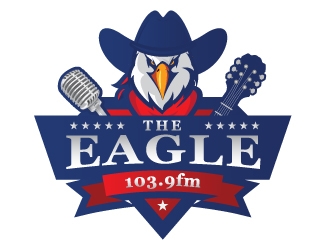 96.7 The Eagle logo design by emberdezign
