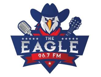 96.7 The Eagle logo design by emberdezign
