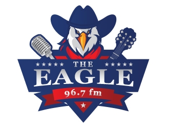 96.7 The Eagle logo design by emberdezign