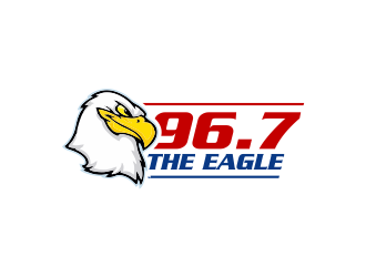 96.7 The Eagle logo design by Girly