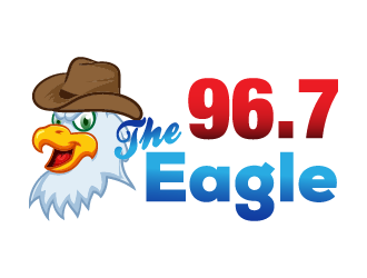 96.7 The Eagle logo design by ARALE