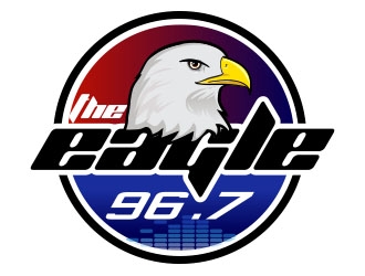 96.7 The Eagle logo design by Vincent Leoncito
